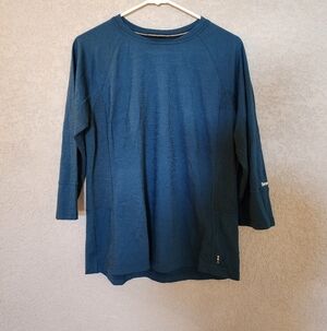 Smartwool Merino Wool QuarterSleeve Top Size Medium